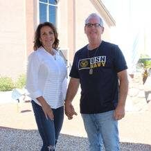 Happy couple enjoying a sunny day